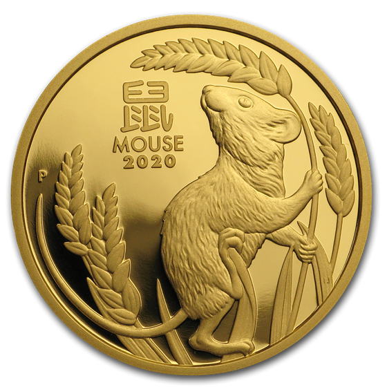2020 Australia 1 oz Gold Lunar Mouse Proof (w/box & COA) 2020 Australia 1 oz Gold Lunar Mouse Proof (w/box & COA)